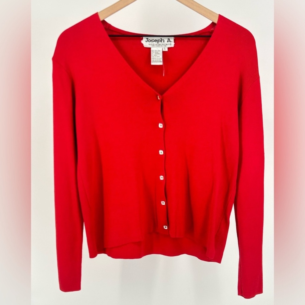 Joseph A. Women's Red 80% SILK Sweater